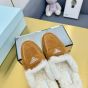 Prada Suede and shearling slippers