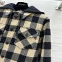 Celine hooded overshirt in check wool