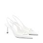 Prada Brushed leather slingback pumps