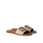 MIU MIU Canvas and leather slides