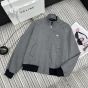 Celine triomphe blouson jacket in prince of wales wool