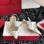 Valentino VLOGO SIGNATURE PATENT LEATHER SLINGBACK PUMP 