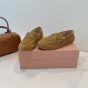 MIU MIU Faded unlined suede loafers