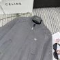 Celine triomphe blouson jacket in prince of wales wool