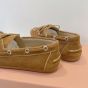 MIU MIU Faded unlined suede loafers