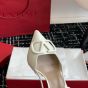 Valentino VLOGO SIGNATURE PATENT LEATHER SLINGBACK PUMP 