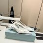 Prada Brushed leather slingback pumps