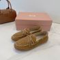 MIU MIU Faded unlined suede loafers