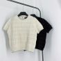 Gucci Wool and lamé check jacquard top