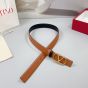 Valentino REVERSIBLE VLOGO SIGNATURE BELT IN GLOSSY CALFSKIN 