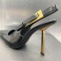 YSL LEE SLINGBACK PUMPS IN GLAZED LEATHER