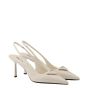 Prada Saffiano patent leather slingback pumps