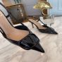 Valentino VLOGO SIGNATURE PATENT LEATHER SLINGBACK PUMP