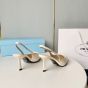 Prada Saffiano patent leather slingback pumps