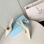 Prada Saffiano patent leather slingback pumps