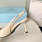 Prada Saffiano patent leather slingback pumps