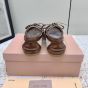 MIU MIU Canvas and bleached leather boat shoes