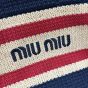 MIU MIU Raffia-effect woven tote bag