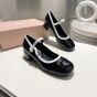 MIU MIU Two-tone patent leather Mary Jane pumps