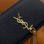 YSL KATE SMALL TASSEL IN GRAIN DE POUDRE EMBOSSED LEATHER
