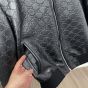 Gucci GG leather bomber jacket