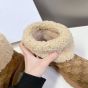 CELINE BULKY CROPPED TRIOMPHE BOOT in SUEDE STAMPED CALFSKIN AND SHEARLING