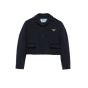 Prada Embroidered single-breasted cashgora jacket