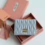 MIU MIU Small matelassé nappa leather wallet