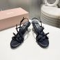 MIU MIU Patent leather sandals with buckles