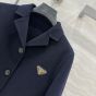Prada Embroidered single-breasted cashgora jacket