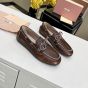 MIU MIU Unlined bleached leather boat shoes