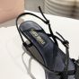 MIU MIU Patent leather sandals with buckles