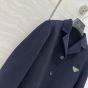 Prada Embroidered single-breasted cashgora jacket