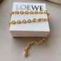 LOEWE Donut chain belt in brass