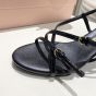 MIU MIU Patent leather sandals with buckles