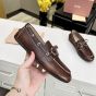 MIU MIU Unlined bleached leather boat shoes