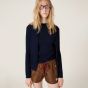 MIU MIU Cashmere and silk cable-knit crew-neck sweater