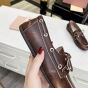 MIU MIU Unlined bleached leather boat shoes