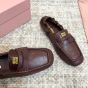 MIU MIU Ruches nappa leather loafers