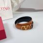 Valentino REVERSIBLE VLOGO SIGNATURE BELT IN GLOSSY CALFSKIN 