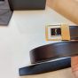 YSL LA 66 BUCKLE BELT IN LACQUERED LEATHER