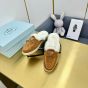 Prada Suede and shearling slippers