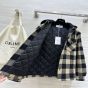 Celine hooded overshirt in check wool