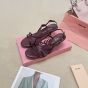 MIU MIU Patent leather sandals with buckles