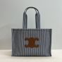 Celine LARGE CABAS THAIS IN STRIPED TEXTILE