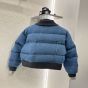 LV Denim Print Cropped Puffer Jacket 