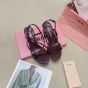 MIU MIU Patent leather sandals with buckles