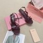 MIU MIU Patent leather sandals with buckles