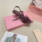 MIU MIU Patent leather sandals with buckles