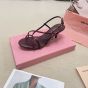MIU MIU Patent leather sandals with buckles